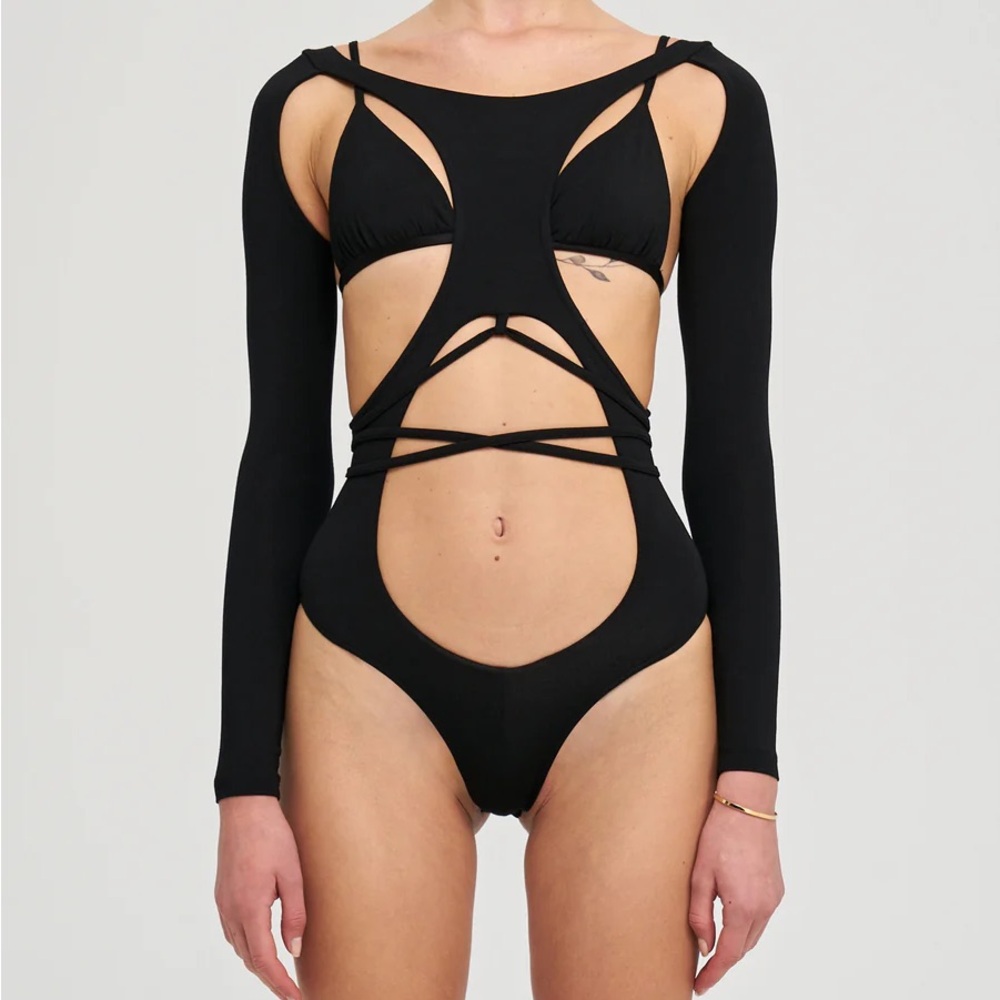 IAMNOTBASIC Cream/white Margot Bodysuit S